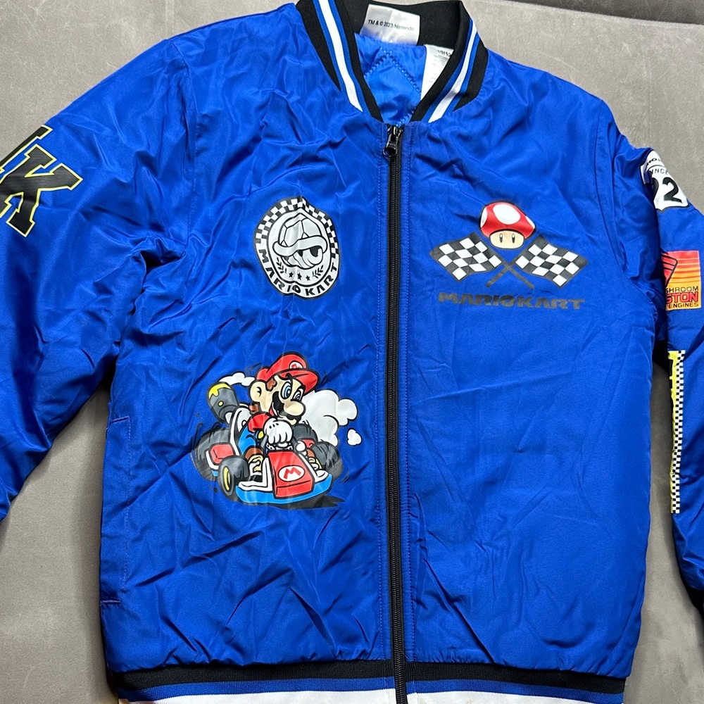 Nintendo Blue Mario Kart Racing Jacket
